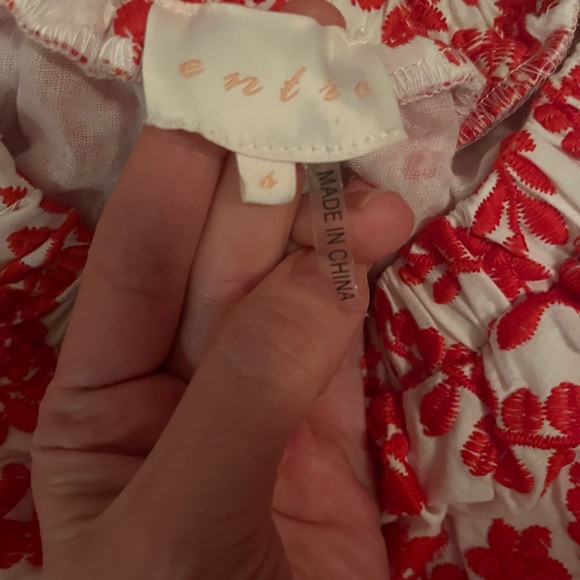 Red and White Romper (no tags but never worn) - Picture 5 of 6